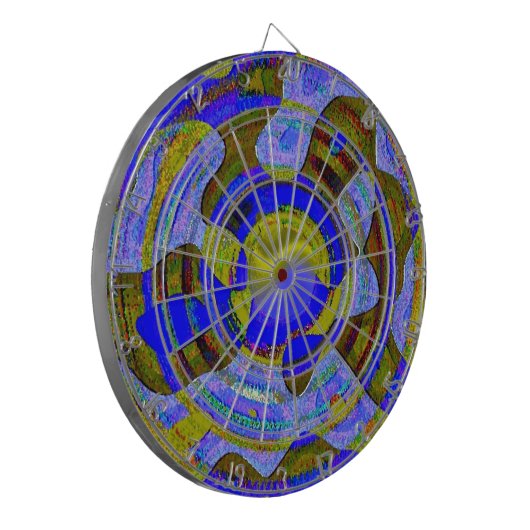 Metaal kooiswagentje "As the Water Recedes" Dartbord (Voorkant Links)