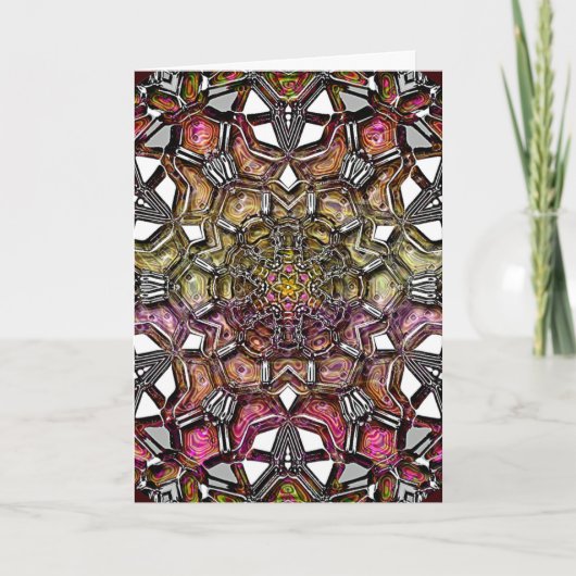 Metaal Kristal Mandala Feestdagen Kaart (Voorkant)