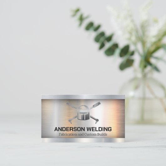 Metaal Lasser Logo Visitekaartje (Staand voorkant)