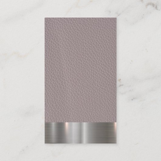 metaal | Leder Visitekaartje (Achterkant)