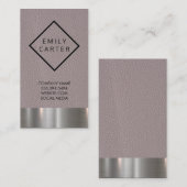 metaal | Leder Visitekaartje (Voorkant / Achterkant)