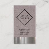 metaal | Leder Visitekaartje (Voorkant)