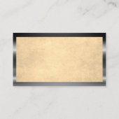 Metaal Lijst | Textuur achtergrond | Monogram Visitekaartje (Achterkant)