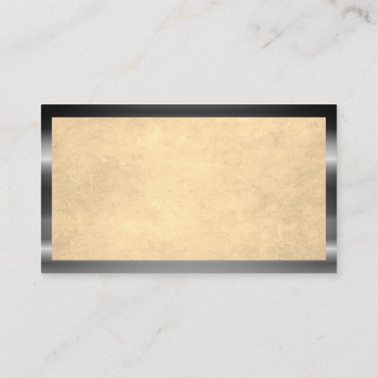 Metaal Lijst | Textuur achtergrond | Monogram Visitekaartje (Achterkant)
