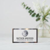 Metaal logo onroerend goed | Metaalafwerking Visitekaartje (Staand voorkant)