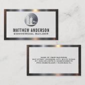 Metaal logo onroerend goed | Metaalafwerking Visitekaartje (Voorkant / Achterkant)