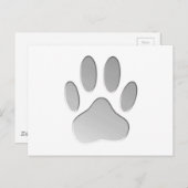 Metaal-look-dog afdrukken briefkaart (Voorkant / Achterkant)