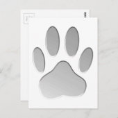 Metaal-look-dog afdrukken briefkaart (Voorkant / Achterkant)