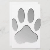 Metaal-look-dog afdrukken briefpapier (Voorkant / Achterkant)