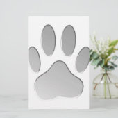 Metaal-look-dog afdrukken briefpapier (Staand voorkant)