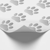 Metaal-look-dog afdrukken cadeaupapier (Hoek)