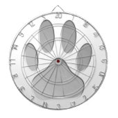 Metaal-look-dog afdrukken dartbord (Voorkant)
