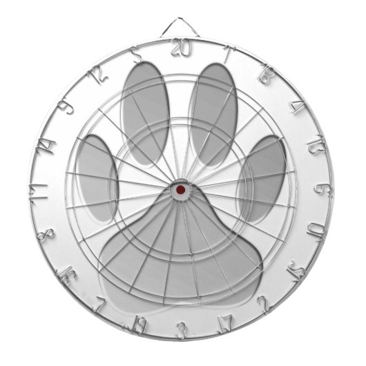 Metaal-look-dog afdrukken dartbord (Voorkant)