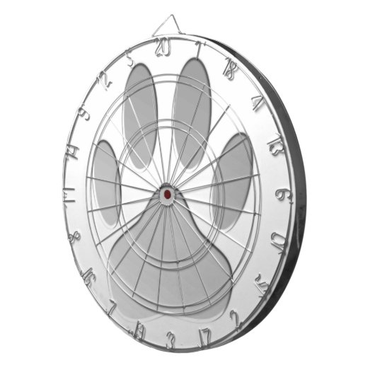 Metaal-look-dog afdrukken dartbord (Voorkant Rechts)