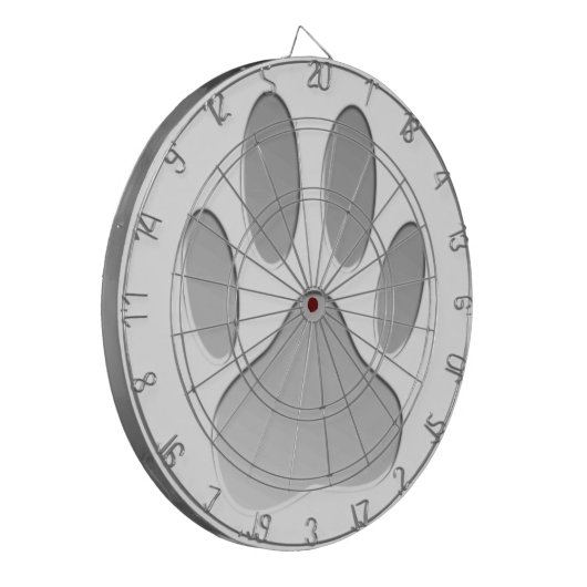 Metaal-look-dog afdrukken dartbord (Voorkant Links)