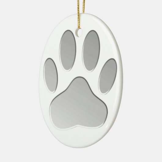 Metaal-look-dog afdrukken keramisch ornament (Links)