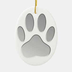 Metaal-look-dog afdrukken keramisch ornament