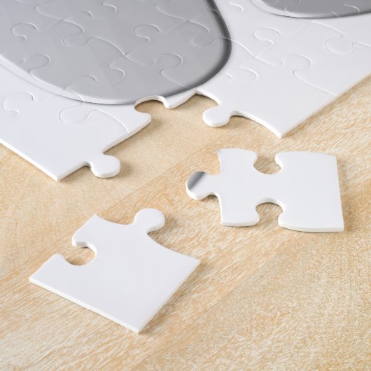 Metaal-look-dog afdrukken legpuzzel (Zijkant)