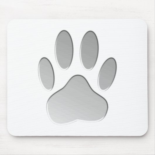 Metaal-look-dog afdrukken muismat (Voorkant)