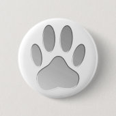 Metaal-look-dog afdrukken ronde button 5,7 cm (Voorkant)