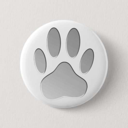 Metaal-look-dog afdrukken ronde button 5,7 cm (Voorkant)