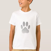Metaal-look-dog afdrukken t-shirt (Voorkant)