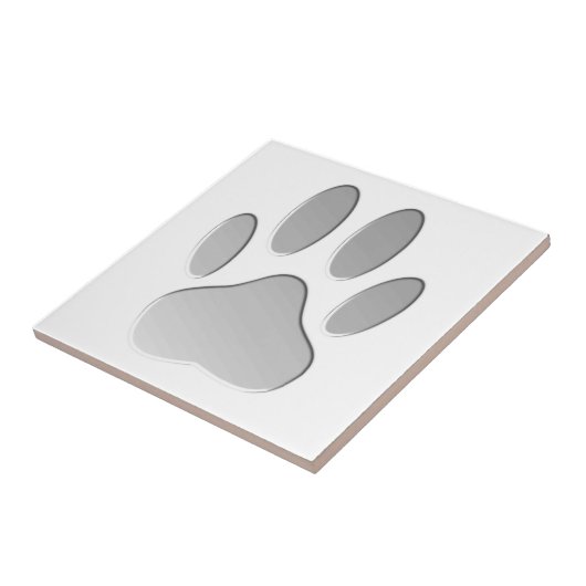 Metaal-look-dog afdrukken tegeltje (Zijkant)