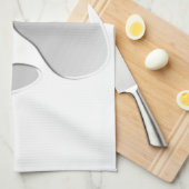 Metaal-look-dog afdrukken theedoek (Quarter Fold)