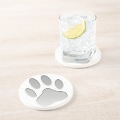 Metaal-look-dog afdrukken zandsteen onderzetter (Zijkant)