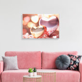 "Metaal" Look Goud, Zilver & Roze Goud Canvas Afdruk (Insitu (Woonkamer))