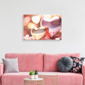 "Metaal" Look Goud, Zilver & Roze Goud Canvas Afdruk (Insitu (Woonkamer))