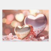 "Metaal" Look Goud, Zilver & Roze Goud Inpakpapier Vel (Voorkant 3)