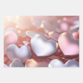 "Metaal" Look Goud, Zilver & Roze Goud Inpakpapier Vel (Voorkant 2)