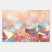 "Metaal" Look Goud, Zilver & Roze Goud Inpakpapier Vel (Voorkant)