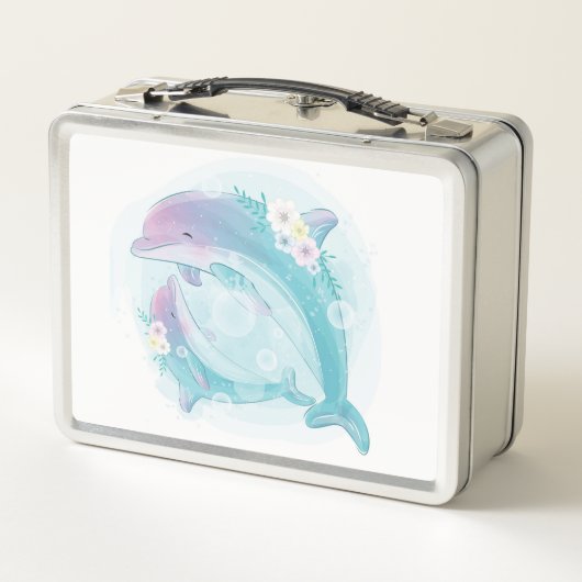 METAAL LUNCHBOX : DOLPHINS (Achterkant)