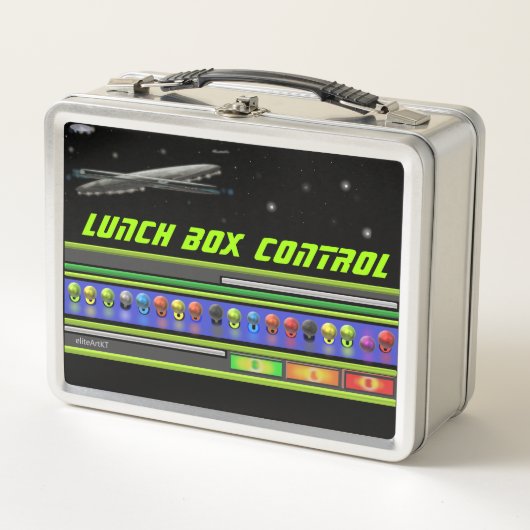 Metaal Lunchbox U.F.O RUIMTETHEME door eliteArtKT (Voorkant)