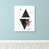 Metaal meetbaar geometrisch ontwerp canvas afdruk (Insitu (Houten vloer))