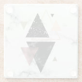 Metaal meetbaar geometrisch ontwerp glazen onderzetter (Achterkant)