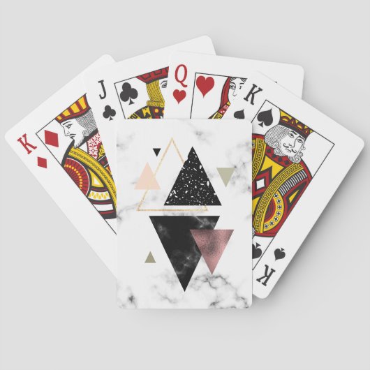 Metaal meetbaar geometrisch ontwerp pokerkaarten (Achterkant)