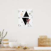 Metaal meetbaar geometrisch ontwerp poster (Keuken)