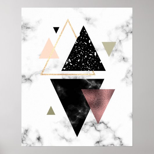 Metaal meetbaar geometrisch ontwerp poster (Voorkant)