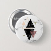 Metaal meetbaar geometrisch ontwerp ronde button 5,7 cm (Voorkant /achterkant)