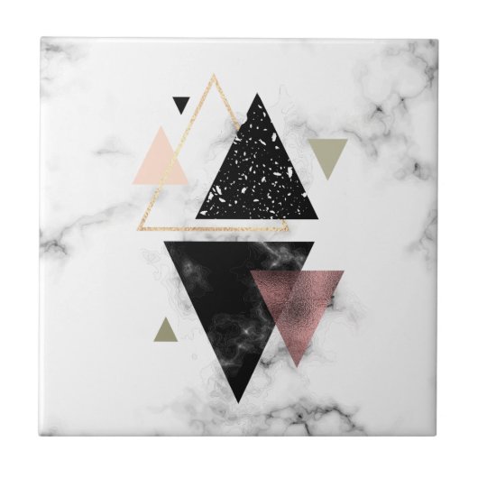 Metaal meetbaar geometrisch ontwerp tegeltje (Voorkant)