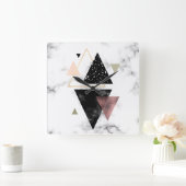 Metaal meetbaar geometrisch ontwerp vierkante klok (Huis)