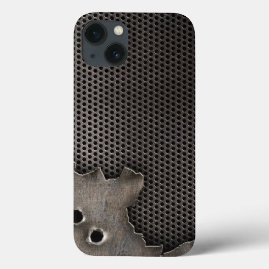 Metaal met kogelgaten achtergrond Case-Mate iPhone case (Achterkant)