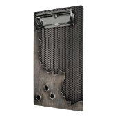 Metaal met kogelgaten achtergrond mini klembord (Angled2)