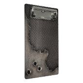 Metaal met kogelgaten achtergrond mini klembord (Schuin)