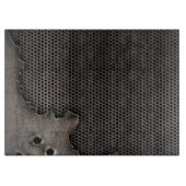 Metaal met kogelgaten achtergrond snijplank (Voorkant)