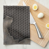 Metaal met kogelgaten achtergrond theedoek (Quarter Fold)