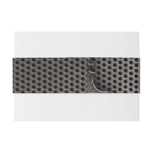 Metaal met kogelgaten achtergrond uitnodigingen wikkel (Achterkant Voorbeeld)